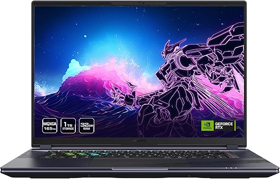 GIGABYTE - AORUS 16X (2024) Gaming Laptop - 165Hz 2560x1600 WQXGA - NVIDIA GeForce RTX 4070 - Intel i7-14650HX - 1TB SSD with 32GB DDR5 RAM - Windows 11 Home AD (AORUS 16X ASG-53USC64SH)