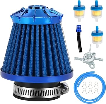 EOPOAYI 35mm (1-3/8") Air Filter Compatible with Taotao Coolster 110cc 125cc 50cc 70cc Baja Apollo Sunl SSR ATV Quad 4 Wheeler XR50 CRF PW80 Go Kart Pit Dirt Bike Parts with Gas Fuel Petcock Valve