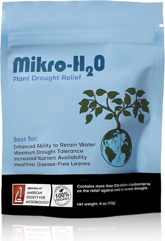 Mikro-H2O, Plant Probiotics. Boost Plant Health and Growth. Enhance Water Retention in Roots & Soil. Good for Droughts, Water Shortages (4 oz)