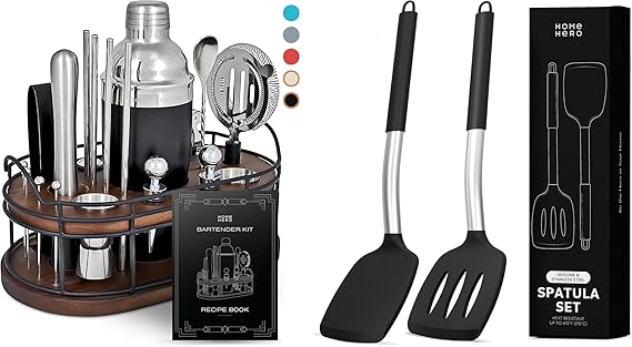 Home Hero 22 Pcs Bartender Kit + 2 Pcs Silicone Spatula