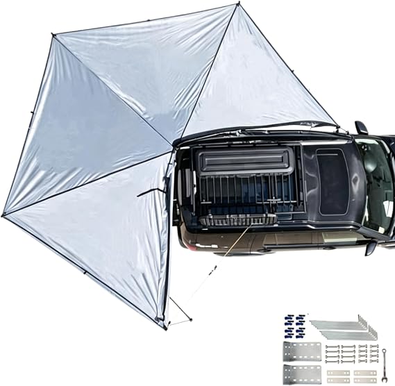 DANCHEL OUTDOOR 270 Degree Car Awning Overlanding Free Standing Driver Side