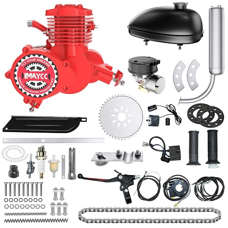 IMAYCC Bike Motor Kit 80cc 2 Stroke Motorized Bike Kit