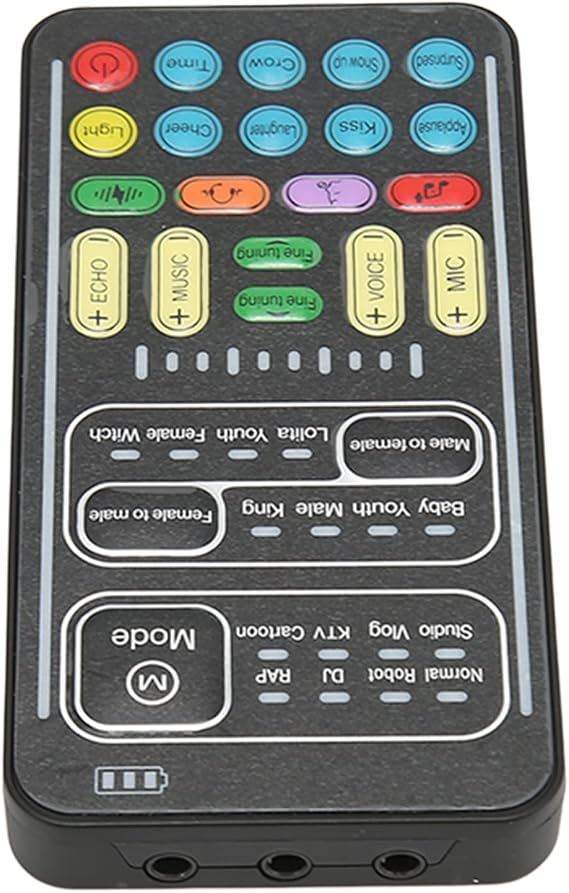 Acogedor Voice Changer, Multi Portable Handheld Mini Sound Card Voice Changer for PS4, for PS5, for Xbox ONE, for Switch, PC and for PUGB Gaming