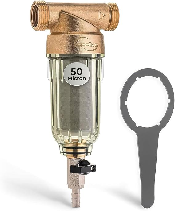 iSpring WSP-50 Spin Down Sediment Filter, Whole House Prefilter, 50 Micron