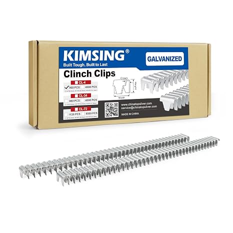 CL-4 Galvanized Clinching Clips, 960 PCS/Box
