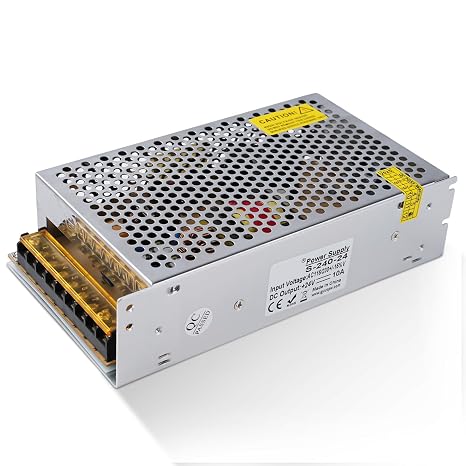 BuyWeek Schaltnetzteil 24V 10A Adapter Transformator 240W Netzteil AC 115V/230V auf DC24V 10A für LED Streifen Lichter LED-Beleuchtung (S-240-24)