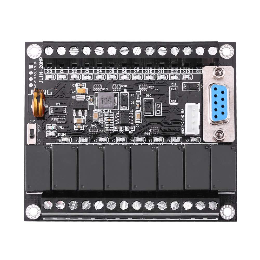 DC 24V PLC Regulator Controller FX1N-20MR Motor Controller FX1N-20MR Industrial DC Panel PLC Controller Programmable Logic Controller Module