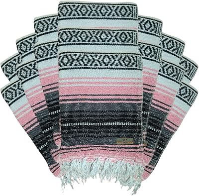 Open Road Goods Bulk Falsa Blankets - Handwoven Authentic Mexican Falsa - Great for Weddings, Yoga, Beach, Picnics, or Mexican Throw! Pink, 15 Pack