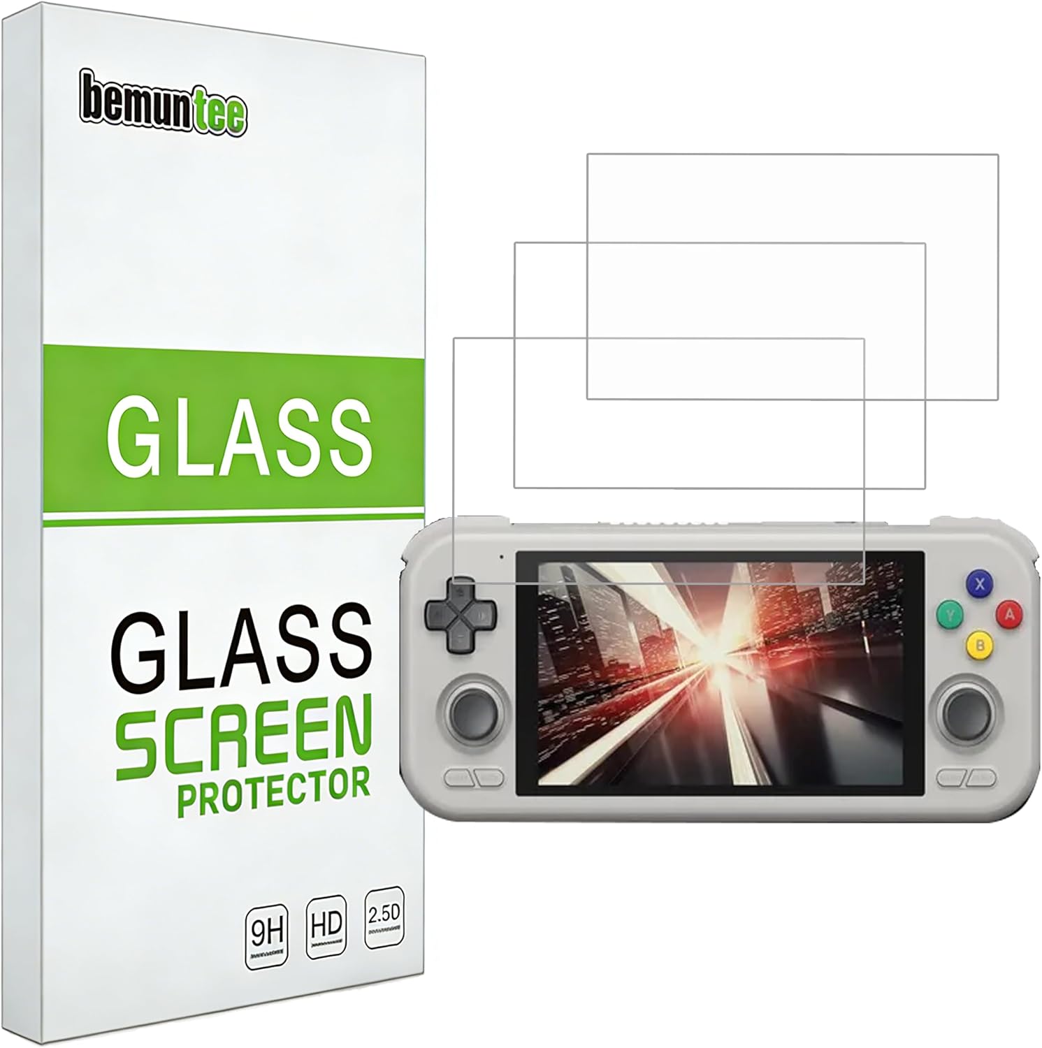 bemunteeスクリーンプロテクター Retroid Pocket 4 Pro用 3枚パック 硬度9Hの強化ガラス 傷防止 気泡なし