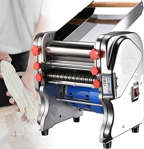 550W Automatic Noodle Machine for Home and Commercial, Electric Pasta Makers Machine, Dough Roller Machine