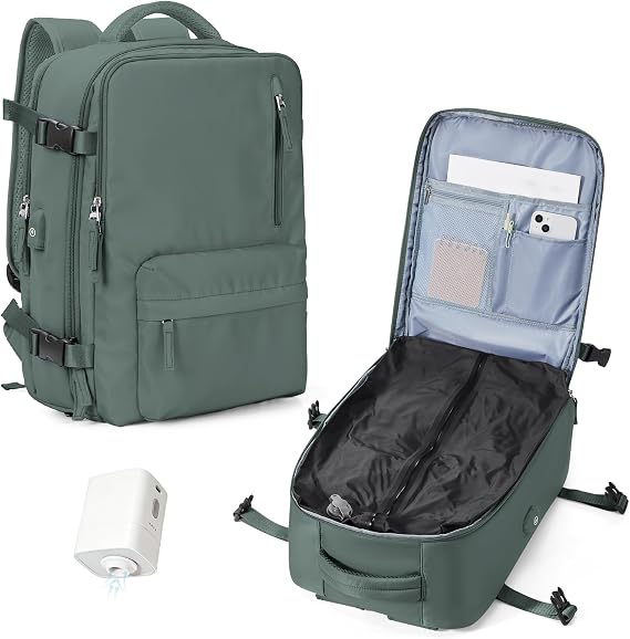 Vacuum Backpack Travel with Pump Compression Personal Item Carry on Bag
