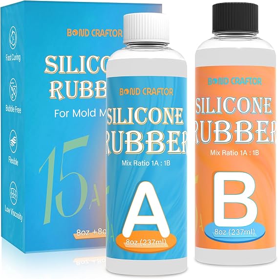 Bond Craftor 15A Silicone Mold Making Kit 16oz, 4H Cure Platinum Silicone