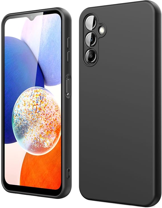 Galaxy A16 5G Case, Liquid Silicone Case with Microfiber Lining Thickening Shockproof Design Soft Gel Rubber Phone Case Cover for Samsung A16 5G (Black)