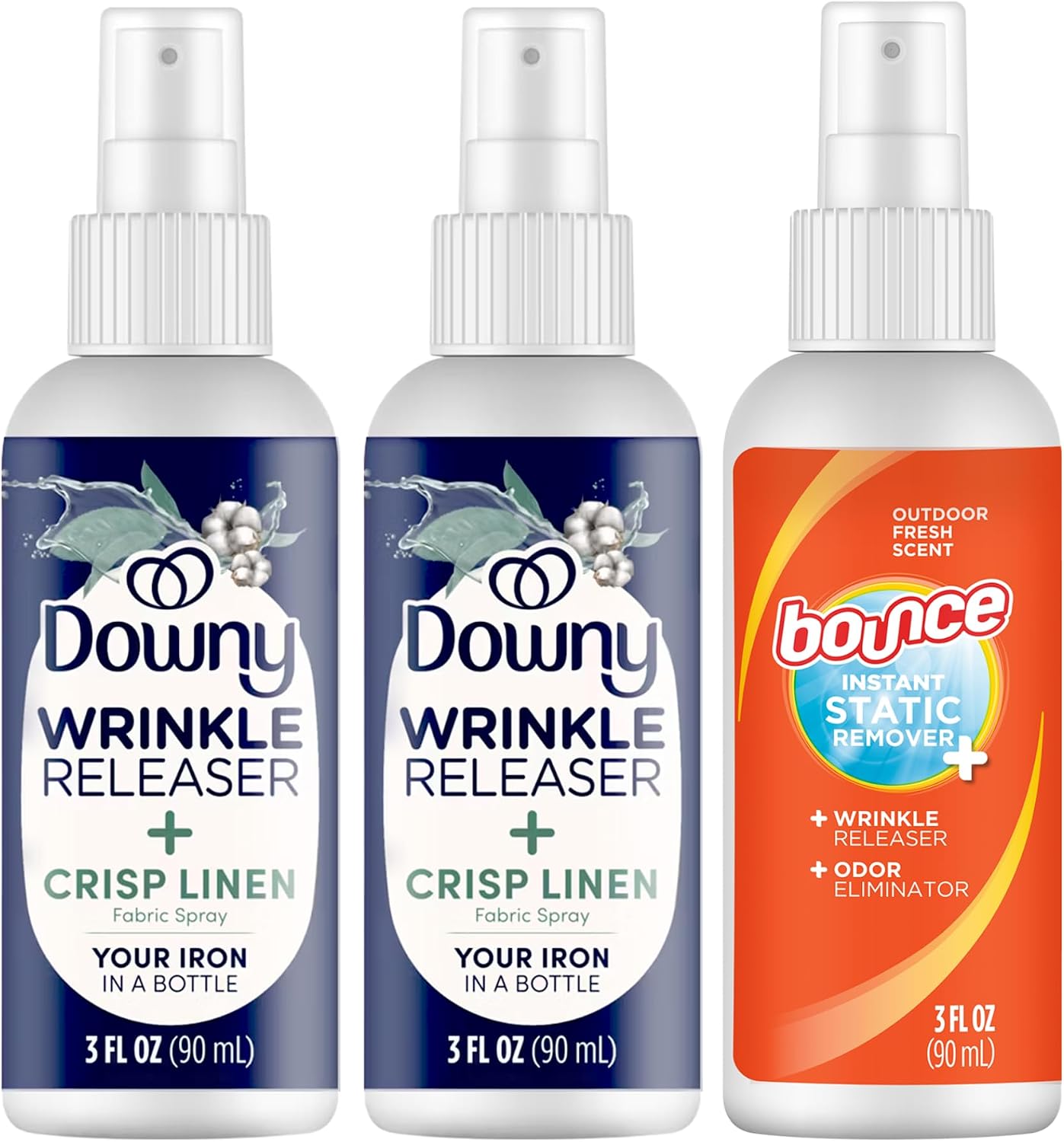 Downy Wrinkle Releaser & Bounce Travel Bundle - 3 pack