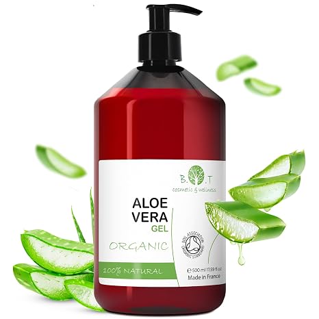 100% Pure Aloe Vera Gel Direct from Lanzarote Spain Moisturising Cream for Face Body Pimples Dry Skin After Sun Sunburn Hair Gel After Shave Men 500 ml