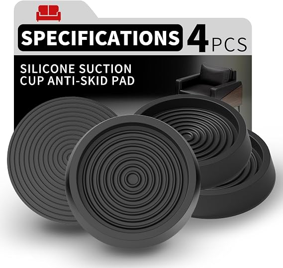 Non Slip Furniture Pads for Hardwood Floors2 inch,Anti Slip Furniture Sliders,Rubber Furniture Pads Non Slip,Non Skid Furniture Grippers Suitable for Sofa, Bed, Chair 4PCS