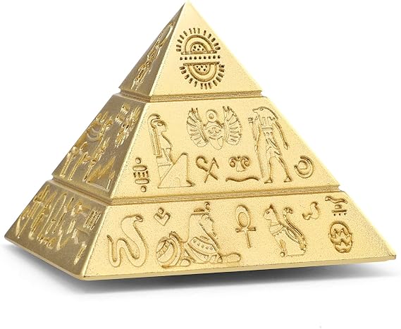 Pyramid Fidget Spinner Desk Toy for Children Adults Stress Relief Metal Fidget Cube Desk Decoration for Office Birthday Gift Party Favour Classroom Prizes