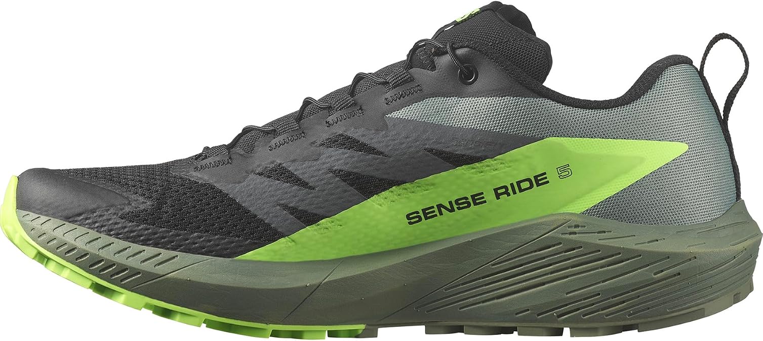 Salomon Sense Ride 5 GTX Trail Running Shoes India Ink/Carbon/Dragon Fire UK