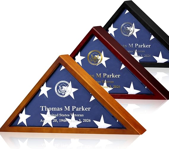 Customized Military Flag Display Case for Veterans 5x9.5ft Flag