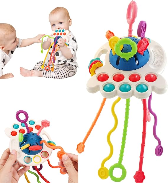 Baby Toys 6 to 12 Months,Montessori Toys for 1 Year Old Boy Girl Baby Sensory Toys for Babies 12-18 Months Pull String Toys for Christmas and Birthday Gifts Infant,Toddlers