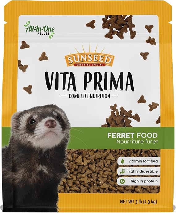 Sunseed Vita Prima Ferret Food - 3 Lb. Resealable Bag