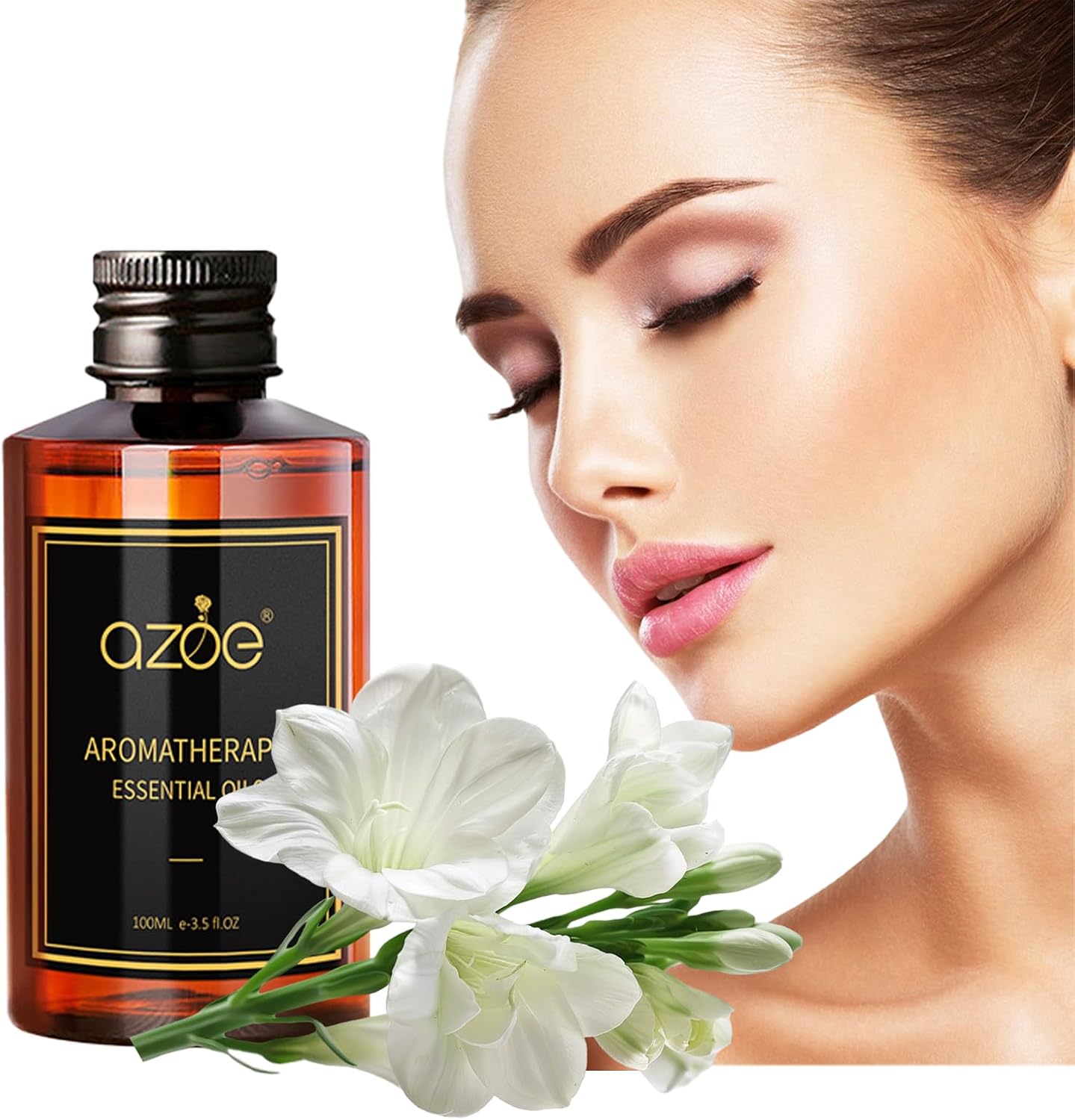 Essential Oils Floral Fragrance Oil 3.5fl.oz Natural Rose Oil Clear Breathing for Aromatherapy Diffusers Humidifier Soap Candle Making Home Office Hotel Use Elitzia ETES1002