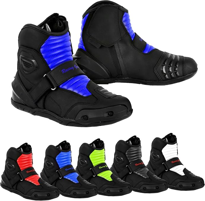 Motorbike Boots Waterproof Motorcycle Boots Men's Leather All Season Motorcycle Racing Shoes
