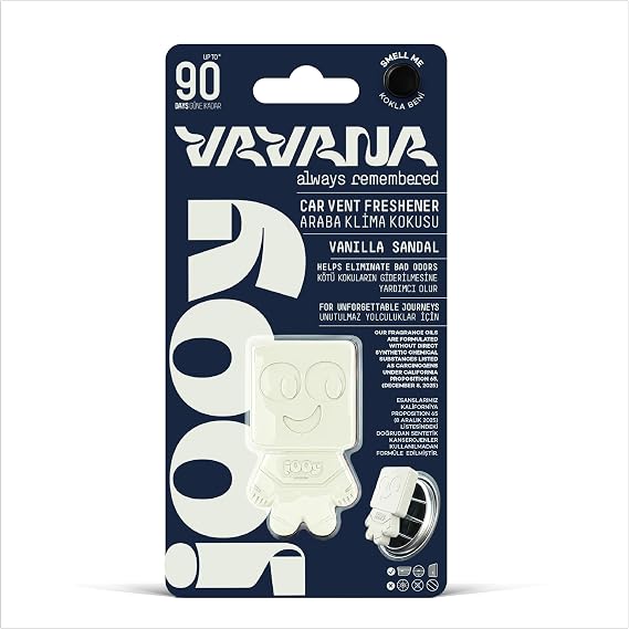 VAVANA Jooy Araba Klima Kokusu - Oto Kokusu | BPA & Sıvı İçermez | 90 Gün Etkili (Vanilya Sandal)