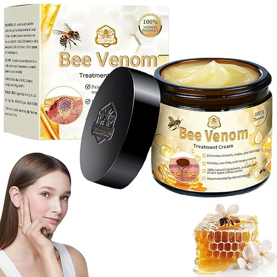 Bee Venom Skin Treatment Cream, 2024 New Bee Venom Repair Cream, Professional Bee Venom Cream-30g, Repair Maximum Strength for All Skin Types (1 Bottle)