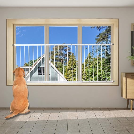 Fairy Baby Window Guards for Children, Adjustable Wide Child Safety Window Guard Prevents Accidental Falls, Home Security Childproof Interior Bar Guard for Windows Wide 36.22" - 61.41"(2 Panels)