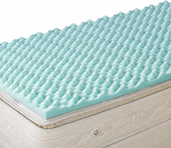 DMI Twin XL Mattress Topper for College Dorm Beds, 2 Inch Egg Crate Foam | Egg crate foam relieves pressure and boosts airflow for cooler sleep, softening firm dorm mattresses from move-in day on.