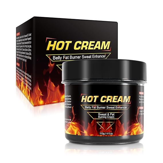Hot Sweat Cream, Natural Sweat Cream for Belly Fat Burner for Women, Fat Burning Cream for Belly, Hot Cream Weight Loss Workout Enhancer, Cellulite Treatment for Thighs Legs, Arms & Buttocks (1 PC)