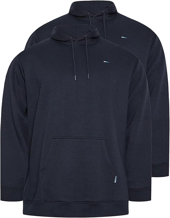 BadRhino Big & Tall Men's 2 Pack Core Hoodies Blue