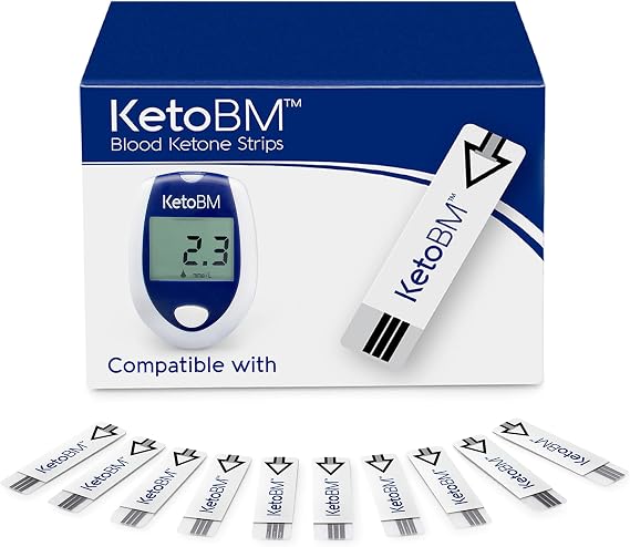 KetoBM Ketone Test Strips, 40pk - NOT Compatible with KetoBM Bluetooth Glucose & Ketone Meter