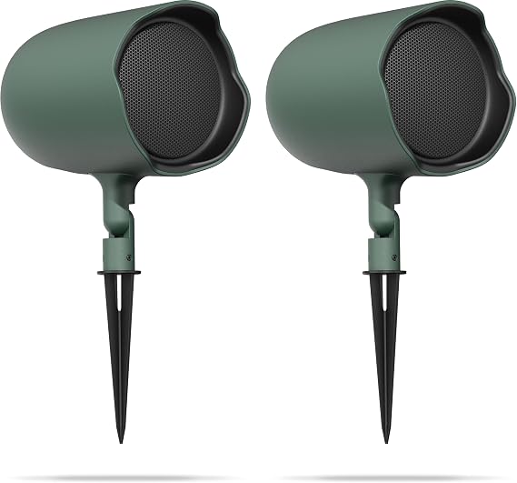 JBL Professional GSF6GN Waterproof, Ground-Stake Outdoor Landscape, Garden Speaker, 6.5" Coax, Green, 1 Pair of Speakers