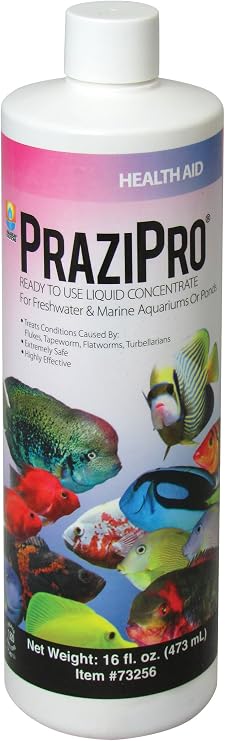 Aquarium Solutions Liquid PraziPro 16 o.z., Parasite Treatment for Aquarium Fish