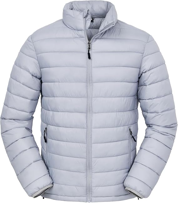 Puffer Jacket Men Puffy Down Jacket Quilted Packable Coat