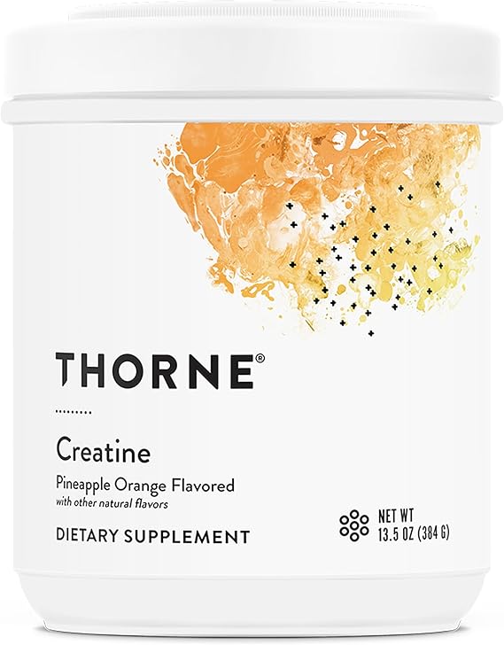 THORNE Creatine, Micronized Creatine Monohydrate Powder, 60 Servings | Supports Lean Muscle Mass, Endurance & Cognitive Function*, Pineapple Orange, 5 g per Serving, NSF Certified for Sport