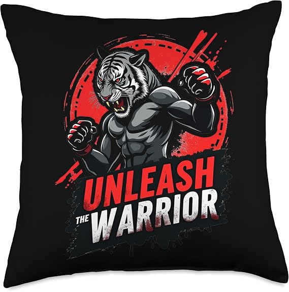 MMA Warrior Throw Pillow
