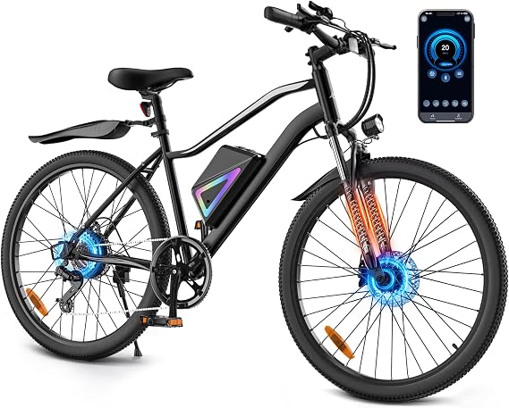 Electric Bike for Adults, 1500W/1000W Peak Motor 26"/14" Ebike | 60/40/25 Miles, 20MPH Speed, 48V/36V Battery, 264LBS Max Load, Smart Display, Pedal-assist Electric Bicycle for Commuting