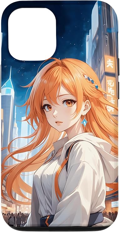 iPhone 14 Anime Girl Manga Aesthetic Cute Japanese Waifu Design Print Case