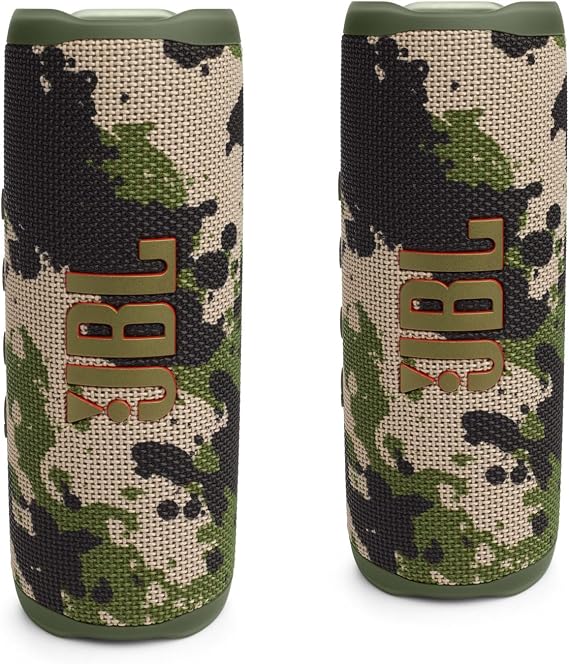 JBL FLIP 6 Waterproof Portable Bluetooth Speaker Bundle - Squad (Pack of 2)