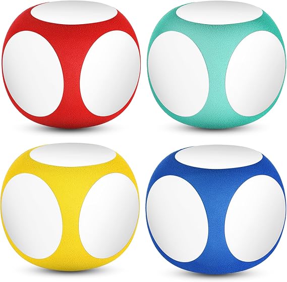 Chivao 4 Pcs 2 Inch Dry Erase Blocks Colorful Dry Erase Dice