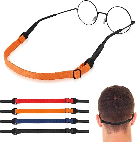 Amabro Adjustable Glasses Straps, 4 PCS Eye Glasses Holders Sunglass Strap