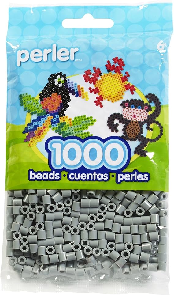 Bulk Buy: Perler Beads 3 Pack 1,000 Count Grey