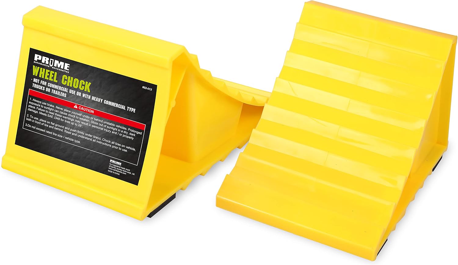 PR1ME Wheel Chocks, Non Slip Base, 2 PCS Tyre Saver Stoppers Suitable for Most Tyre Sizes, Ideal Chocks for RV, Trailer, Without Rope, Lightweight, Easy to Carry, Helps Keep Your RV Trailer in Place
