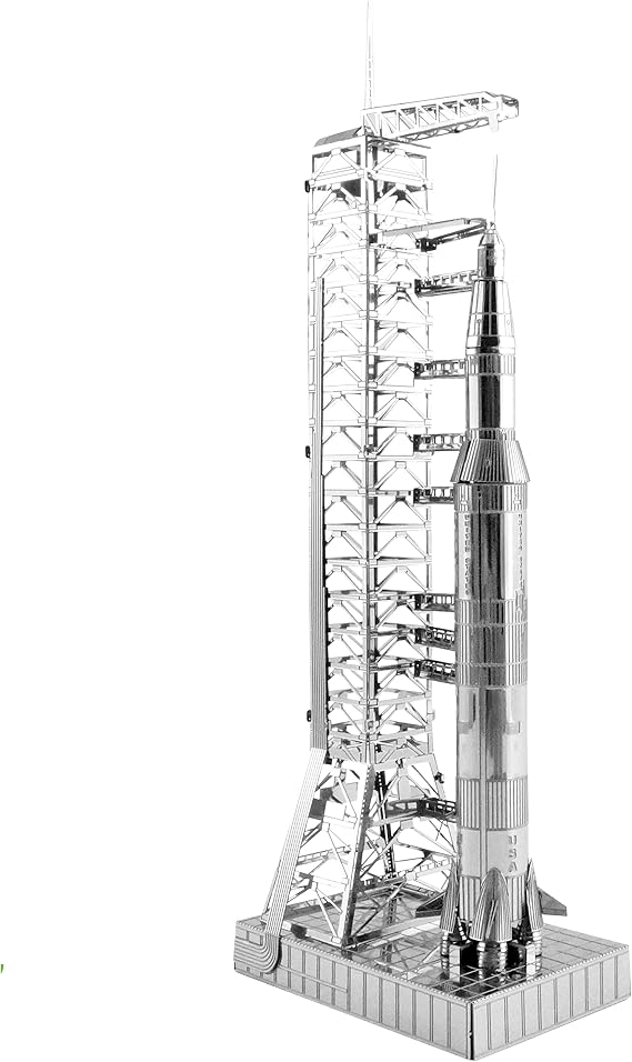 Fascinations Metal Earth Apollo Saturn V with Gantry 3D Metal Model Kit