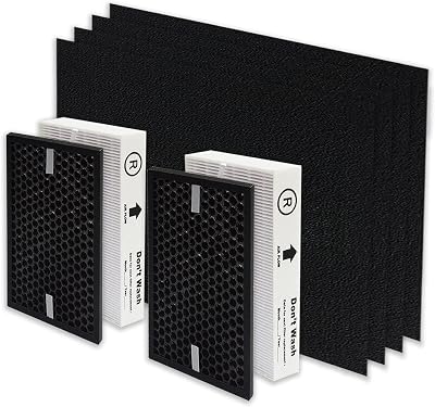 PUREBURG Replacement HEPA Filter Kit Compatible with Honeywell InSight Air Purifiers, HPA5200B  HPA5250, HRF-R2 HRFSC1 HRF-A200