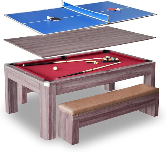 Hathaway Pool Table Combo Set with Benches