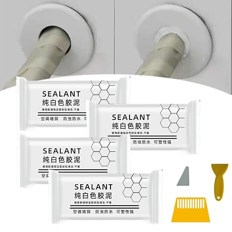Super Diamond Mud Seal Putty - Seal Putty Waterproof Duct Seal Repair Sealing Clay - for Wall Hole Repair, Air Conditioning and Drainage Pipes Quick and Easy Solution (4*PCS, 0.7 OZ)